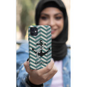 Chevron Geometric Nautical Name iPhone Hoesje