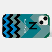 chevron gepersonaliseerd modern Case-Mate iPhone case (Achterkant (horizontaal))
