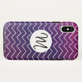 chevron getekend patroon Monogram Schrift Case-Mate iPhone Case (Achterkant (horizontaal))