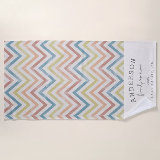  chevron - gezinshereniging op maat strandlaken (Voorkant)