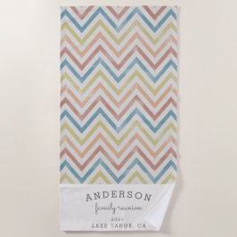  chevron - gezinshereniging op maat strandlaken