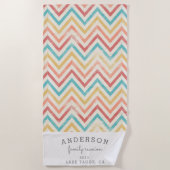  chevron - gezinshereniging op maat strandlaken (Voorkant)