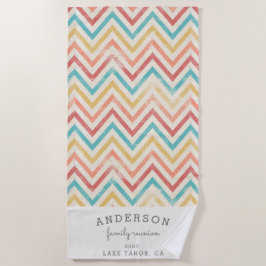  chevron - gezinshereniging op maat strandlaken