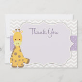 Chevron Giraffe Baby shower Hartelijk dank Bedankkaart (Voorkant)