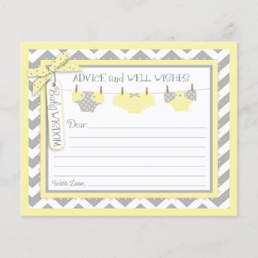 Chevron Girl Tutu Diapers Advice Kaart (Voorkant)