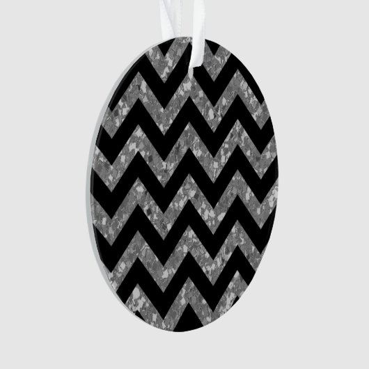 Chevron Glitter AcrylOrnament Ornament (voorkant)