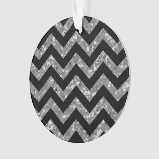 Chevron Glitter AcrylOrnament Ornament (voorkant)