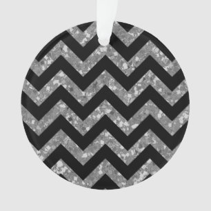 Chevron Glitter AcrylOrnament Ornament