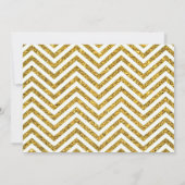 Chevron Glitter Afstuderen Uitnodiging (Achterkant)