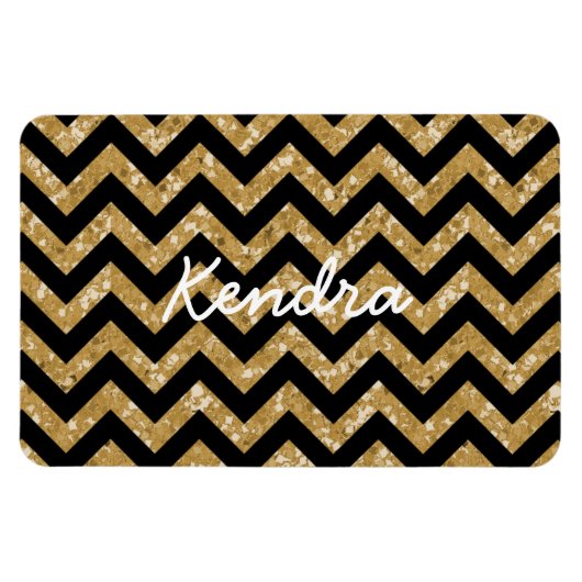 Chevron Glitter Blik Premium Magnet Magneet (Horizontaal)