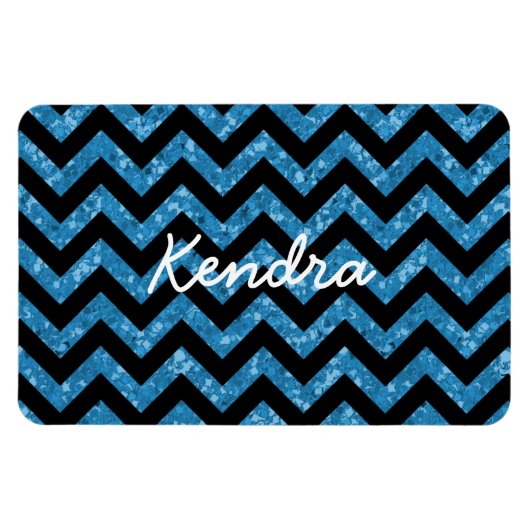 Chevron Glitter Blik Premium Magnet Magneet (Horizontaal)