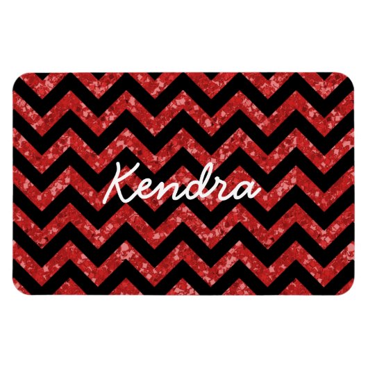 Chevron Glitter Blik Premium Magnet Magneet (Horizontaal)
