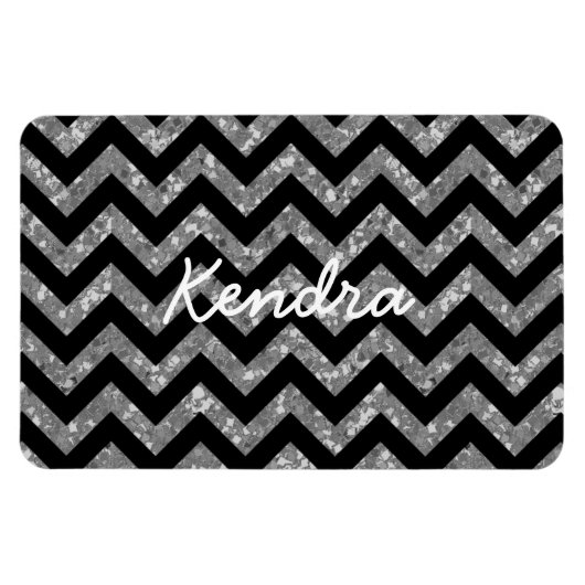 Chevron Glitter Blik Premium Magnet Magneet (Horizontaal)