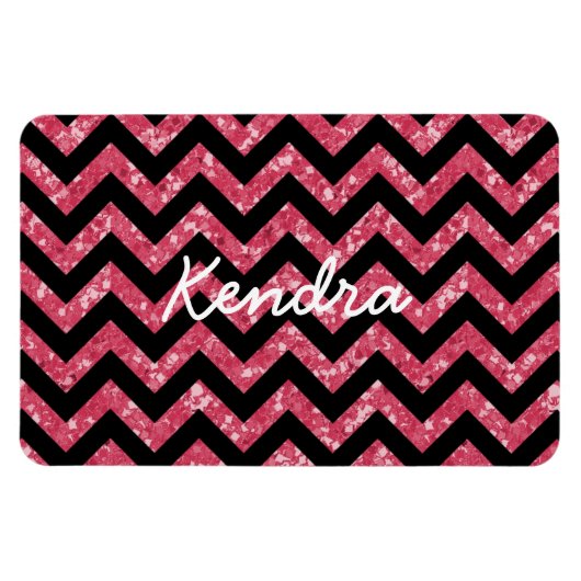Chevron Glitter Blik Premium Magnet Magneet (Horizontaal)
