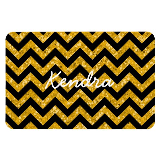 Chevron Glitter Blik Premium Magnet Magneet (Horizontaal)
