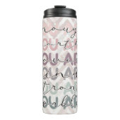 Chevron Glitter Je bent voldoende thermisch getumb Thermosbeker (Voorkant)