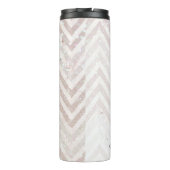 Chevron Glitter Je bent voldoende thermisch getumb Thermosbeker (Achterkant)