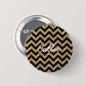 Chevron Glitter Kijk Button (Voorkant /achterkant)