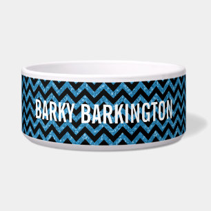 Chevron Glitter Kijk Dog Bowl Voerbakje