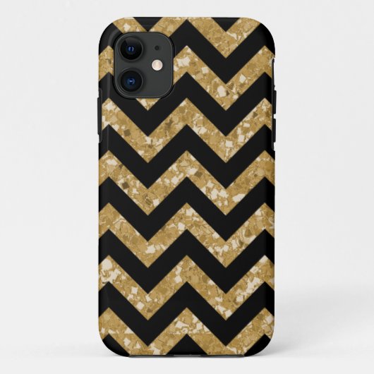 Chevron Glitter Kijk iPhone 5 BT Hoesje (Achterkant)