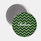 Chevron Glitter Kijk Magnet (Voorkant / Achterkant)