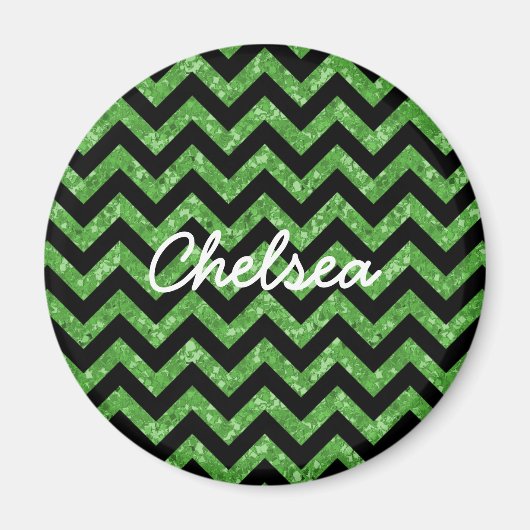 Chevron Glitter Kijk Magnet (Voorkant)