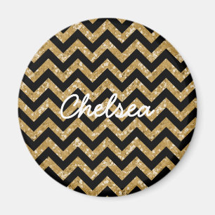 Chevron Glitter Kijk Magnet