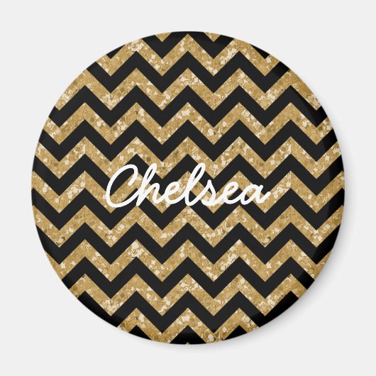 Chevron Glitter Kijk Magnet (Voorkant)