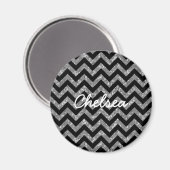 Chevron Glitter Kijk Magnet (Voorkant / Achterkant)