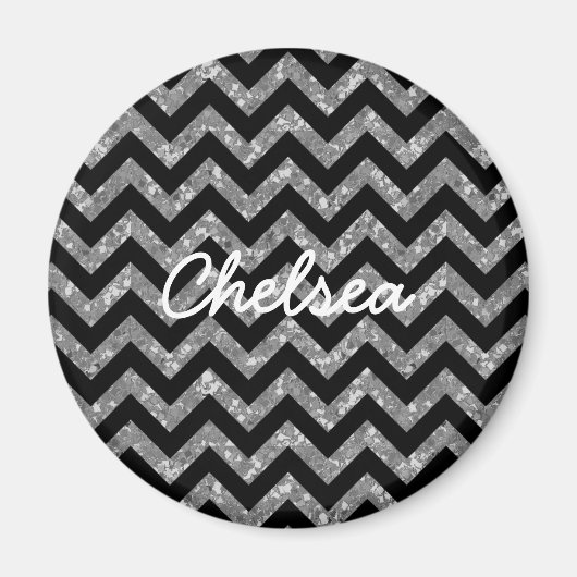 Chevron Glitter Kijk Magnet (Voorkant)