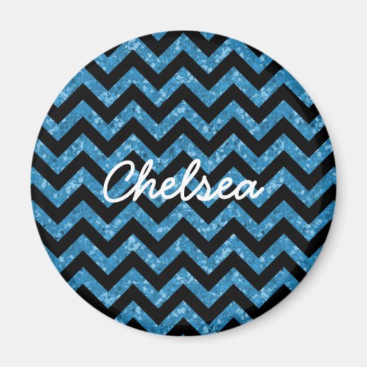 Chevron Glitter Kijk Magnet (Voorkant)