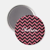 Chevron Glitter Kijk Magnet (Voorkant / Achterkant)