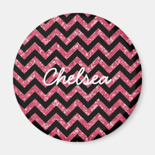 Chevron Glitter Kijk Magnet