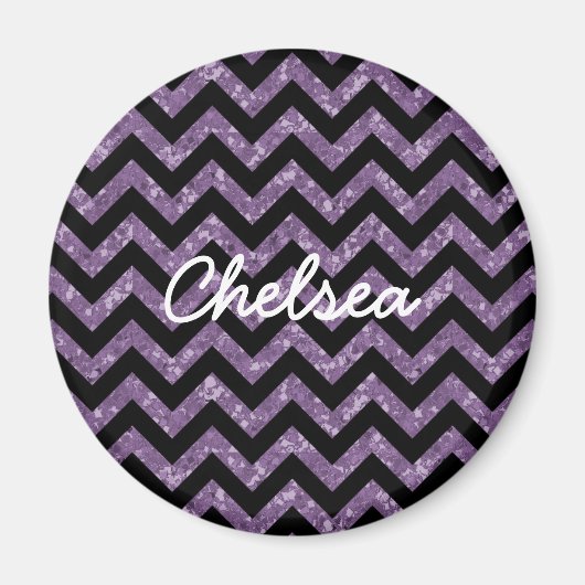 Chevron Glitter Kijk Magnet (Voorkant)