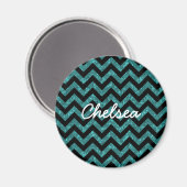 Chevron Glitter Kijk Magnet (Voorkant / Achterkant)