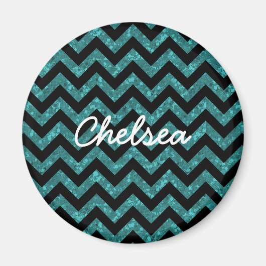 Chevron Glitter Kijk Magnet (Voorkant)