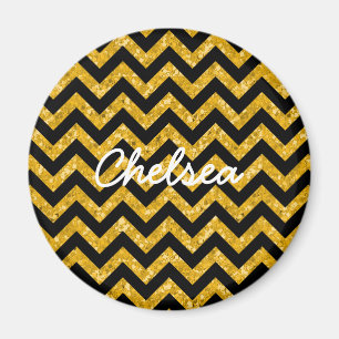 Chevron Glitter Kijk Magnet