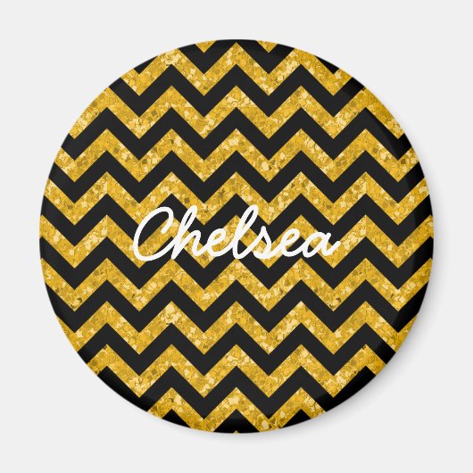 Chevron Glitter Kijk Magnet (Voorkant)