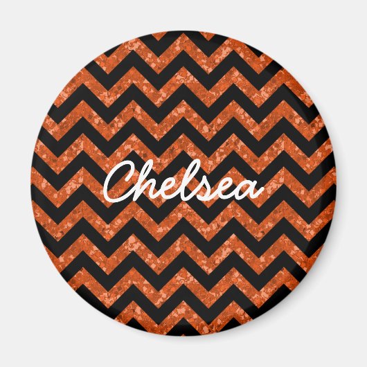 Chevron Glitter Kijk Magnet (Voorkant)