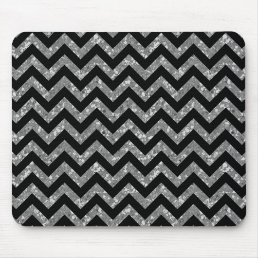 Chevron Glitter Kijk Mousepad Muismat (Voorkant)