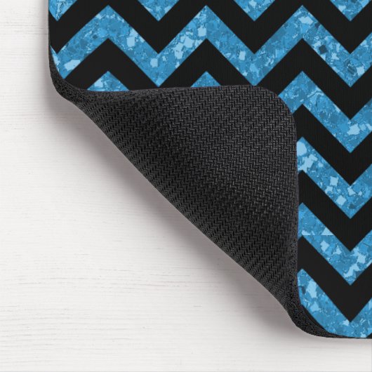 Chevron Glitter Kijk Mousepad Muismat (Hoek)