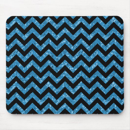 Chevron Glitter Kijk Mousepad Muismat (Voorkant)