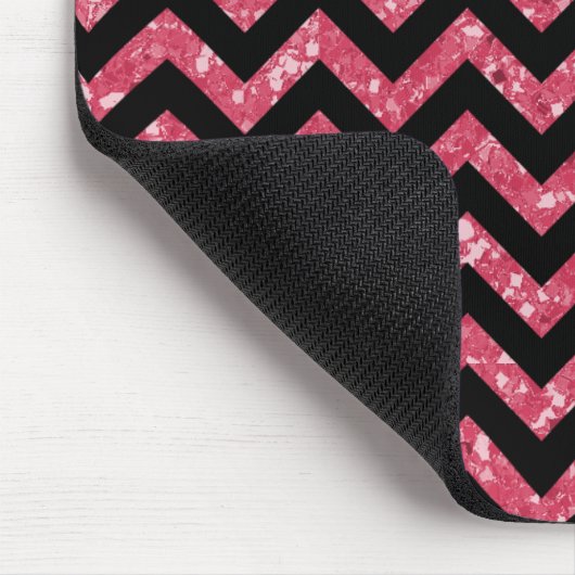 Chevron Glitter Kijk Mousepad Muismat (Hoek)
