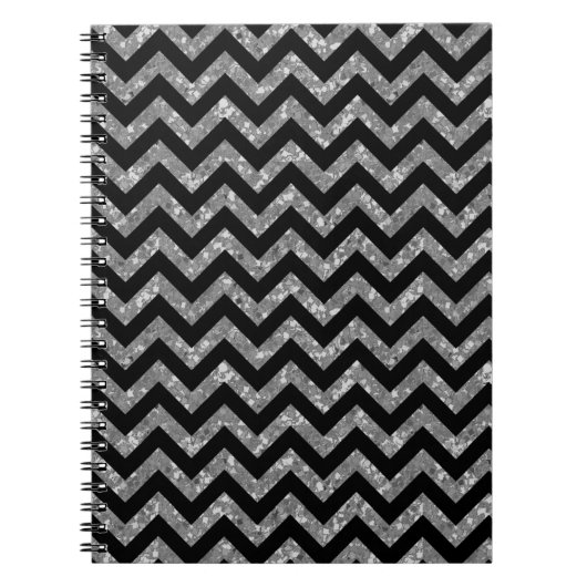 Chevron Glitter Kijk Notitieboek (Voorkant)