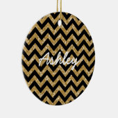 Chevron Glitter Kijk Ornament (Rechts)