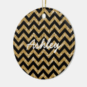 Chevron Glitter Kijk Ornament (Links)