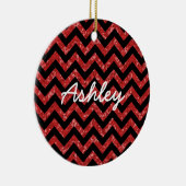 Chevron Glitter Kijk Ornament (Rechts)