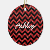 Chevron Glitter Kijk Ornament (Links)