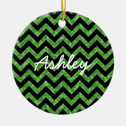 Chevron Glitter Kijk Ornament (Voorkant)