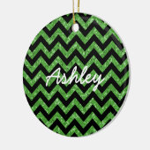 Chevron Glitter Kijk Ornament (Links)